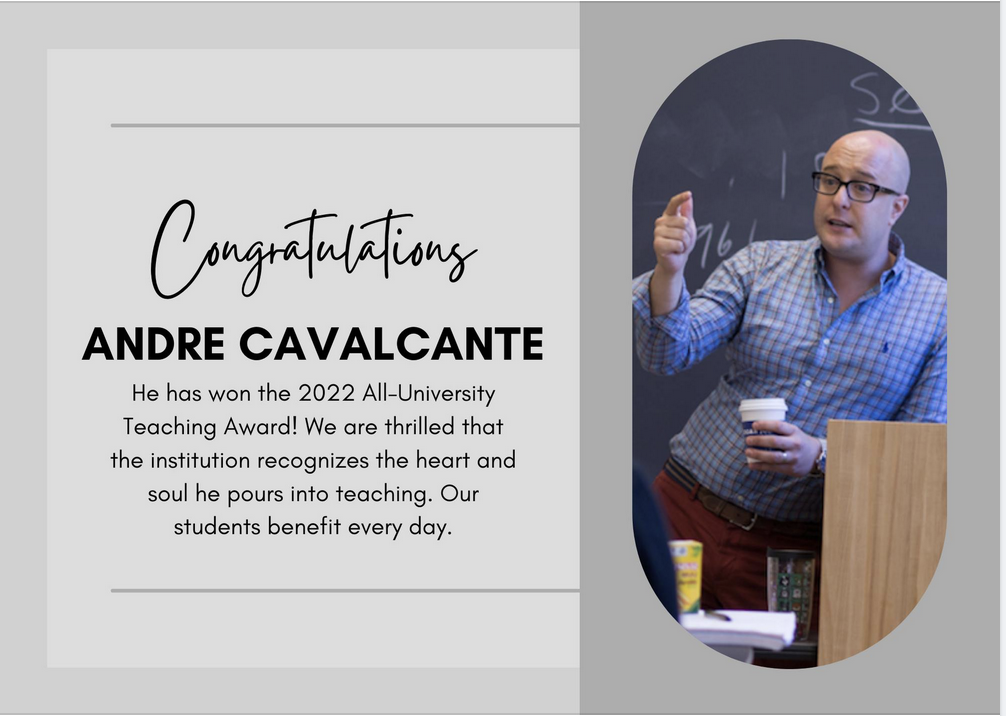 Congratulations Andre Cavalcante!
