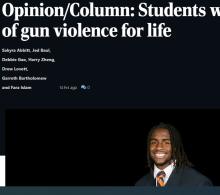 Opinion/Column: Students will carry scars of gun violence for life